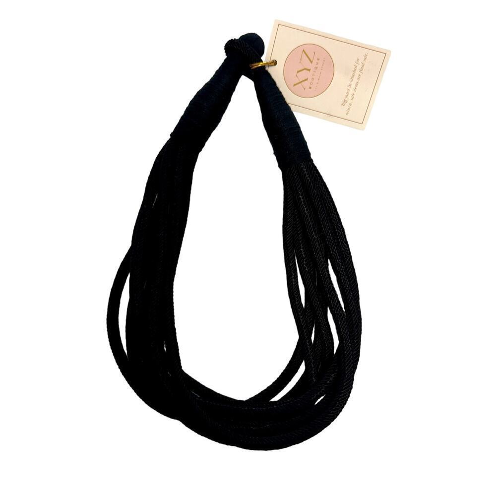 XYZ Boutique Black Rope Necklace​​​​